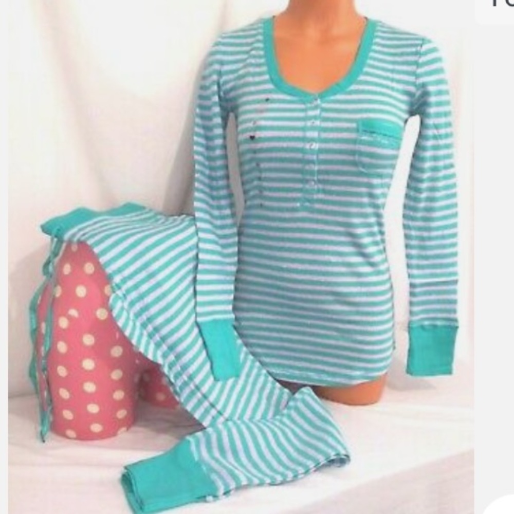 Victorias Secret Fireside THERMAL SHIMMER Pajama Set
